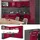 Vicco Winkelküche R-Line L-Form 287 cm Rot Hochglanz/Anthrazit