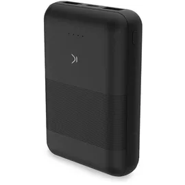 KSix Mini Power Bank 10.000 mAh, Schwarz