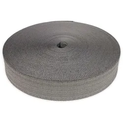 50 Meter Polster Gummigurte Elastikmaterial Schwarz/Weiss 6 cm breit Dehnung 65 %