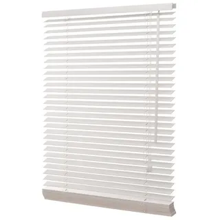 ventanara Jalousie Jalousie Holzjalousie Holz Rollo Plissee Echtholz Lamelle 35mm weiß 100 cm x 130 cm