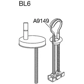 Pressalit Universal-Kippankerscharnier BL6999 Edelstahl., für Lift-off