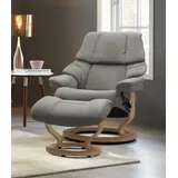 Stressless Stressless® Relaxsessel »Reno«, mit Classic Base, Größe S, M & L, Gestell Eiche, grau