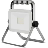 REV Ritter REV MIRANO LED Strahler - Arbeitslampe IP65 klappbar, Baustrahler 20W, 1800lm, 6500K, Zuleitung 180cm, silber