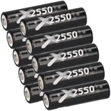 XCell 10x XCell Mignon Akku AA LSD Plus Ni-MH 1,2V 2550 mAh low self-discharge