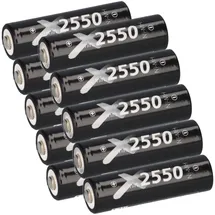 XCell 10x XCell Mignon Akku AA LSD Plus Ni-MH 1,2V 2550 mAh low self-discharge