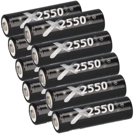 XCell 10x XCell Mignon Akku AA LSD Plus Ni-MH 1,2V 2550 mAh low self-discharge