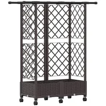 vidaXL Hochbeet mit Rankgitter und Dach 124 x 40 x 127 cm Braun