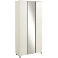 VOSS MÖBEL Salea Garderobenschrank 89x193x37 silber weiß