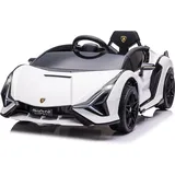 Homcom Lamborghini Kinderauto 12 V weiß (MP3/USB)
