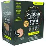 Schesir After Dark, Variety Pack in Mousse, Nassfutter für Katzen (Bustine12 x 80g)