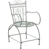 TPFGarden Gartenstuhl, Grün, Metall, 48x60x88 cm, Gartenmöbel, Gartenstühle, Gartenstühle