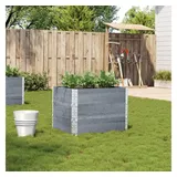 vidaXL Pflanzkasten Grau 80x60 cm Massivholz Kiefer