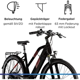 Zündapp Z810 2023 28 Zoll RH 50 cm Damen schwarz/rot