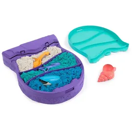 Spin Master Kinetic Sand Project Planet Ozean Knete mit 680g magischem Sand in 3 Farben und 4 Meerestier-Werkzeugen