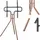 Hama Staffelei-Design TV-Stand 191 cm Walnuss Holz