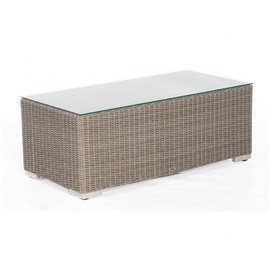 SonnenPartner Lounge-Tisch Residence Polyrattan Kunststoffgeflecht stone-grey