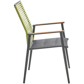 Musterring Stapelsessel Amsterdam 61 x 66 x 94 cm grau/grün/schwarz