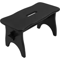 Creative Deco Fußhocker Holz 38 x 19 x 21 cm Weiß/Grau/Schwarz