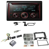 Pioneer FH-S820DAB DAB+ Bluetooth Einbauset für Mercedes Sprinter W906 Crafter