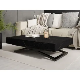 WFL GROUP Cavetta X Schwarz Marmor 120 x 80 x 76 cm