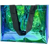 TotePrint Holografische Strandtasche aus PVC - Wasserdicht & Leicht (45x35x15cm) für Damen und Herren Urlaub, Schwimmbad, Festival (B121-299-34)