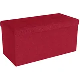 Intirilife Truhenbank Faltbar Rot 76 x 38 x 38 cm
