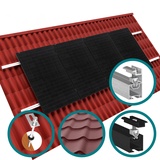 doitBau Erweiterungs-Montageset Klickfix 300mm Wellblech/ -Faserzement silber für Solarmodule befestigen Photovoltaik Halterung Befestigung PV Montage Set Modul Schrägdach Dach Flachdach