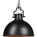 Relaxdays Hängelampe 1-flg. Ø 40,5 cm schwarz Metall