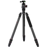 FotoPro Professional Tripod X-go Series Carbon (Carbon), Stativ, Schwarz