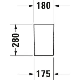 Duravit Halbsäule Happy D.2 18x28cm, weiß