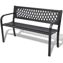 vidaXL Gartenbank 118 x 50 x 75 cm schwarz
