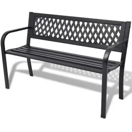 vidaXL Gartenbank 118 x 50 x 75 cm schwarz