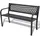vidaXL Gartenbank 118 x 50 x 75 cm schwarz