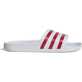 adidas Adilette Aqua White / Team Colleg Red / White 47 1/3