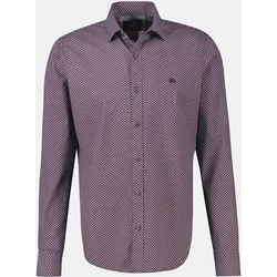Langarmhemd in Übergrössen, dezent gemustert - Scandinavian Red - 4XL