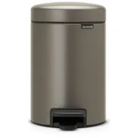 Brabantia Proregal Mülleimer, Grau, Metall 16.8x26.4x23.5 cm, Küchen, Küchenausstattung,