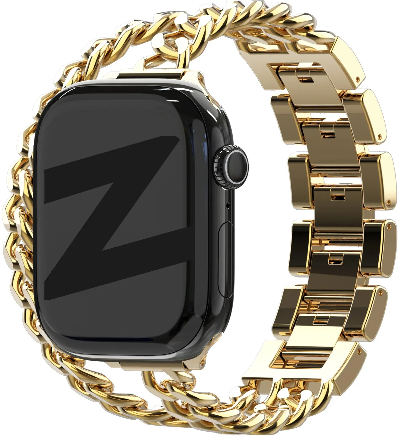Bandz Apple Watch Armband Stahl 'Double Tour' für Apple Watch - 38mm - Gold - Clip Verschluss