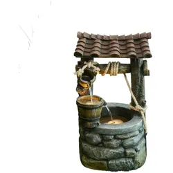 Brunnen ATHENE: Eleganter Outdoor-Brunnen mit LED-Beleuchtung