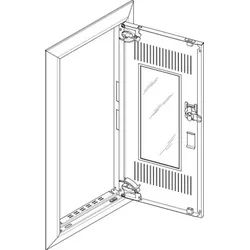 ABN GBRU14TM Blendrahmen + Mediatür 1x4 für UP-Feldverteiler 1x4-reihig