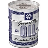 Nostalgic Art Nostalgic-Art Retro Spardose, 600 ml, VW – General Use Oil – Volkswagen Bus Geschenk-Idee, Sparschwein aus Metall, Vintage Blech-Sparbüchse