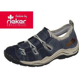 Rieker Damen Low-Top Sneaker L0561, Frauen Halbschuhe, lose Einlage,Turnschuhe,Laufschuhe,straßenschuhe,Strassenschuhe,blau (14),37 EU, / 4 UK