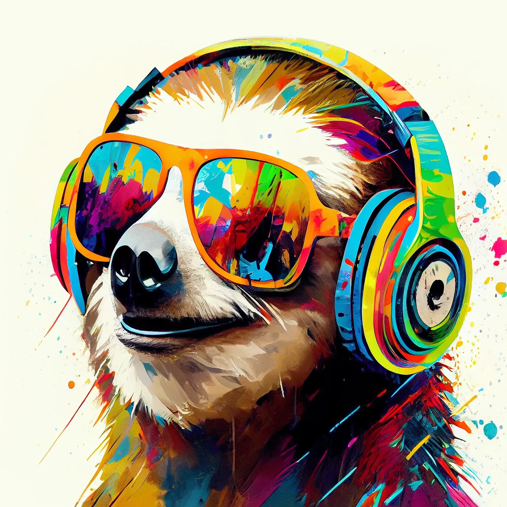 PRO ART Canvas-Art Junges Wohnen 30x30cm Animals with Headphones III