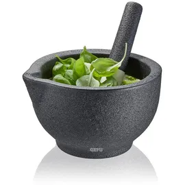 GEFU Grino Mörser mit Stößel Porzellan Ø 7,7 cm grau