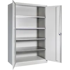 Stier Flügeltürenschrank, 1950x1200x600 mm, 4 Böden verzinkt, RAL 7035