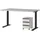 KADIMA DESIGN Büro Set 2-teilig Schreibtisch 140x80cm & Rollcontainer Greige/Schwarz Einstellbar 68-91cm & Soft-Close Made in Germany Kadima Design
