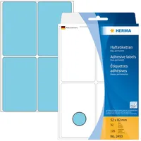 Herma Vielzweck-Etiketten 52x82mm blau VE=10x128 Stück
