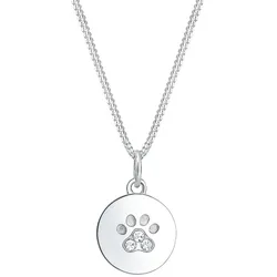 Elli Pfote Hund Katze Kristalle 925 Silber Damen 