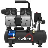 siwitec Flüsterkompressor SK-550 550W, 6L Tank, 46dB, schwarz