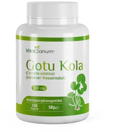 VitaSanum® - Gotu Kola (Centella asiatica) (Indischer Wassernabel) 500 mg 100 Kapseln