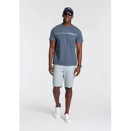 delmao T-Shirt Kurzarm, mit coolem Print, Rundhalsausschnitt, aus 100% Baumwolle blau 4XL (68/70)